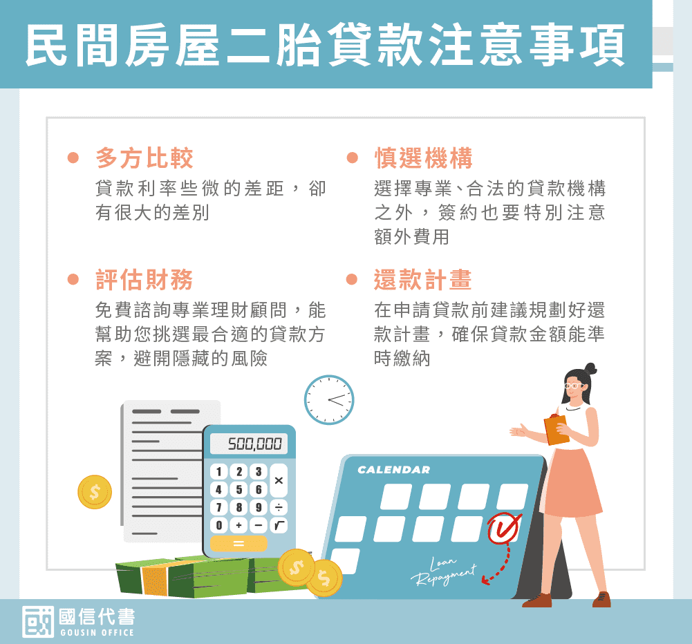 民間房屋二胎貸款注意事項－國信事務所