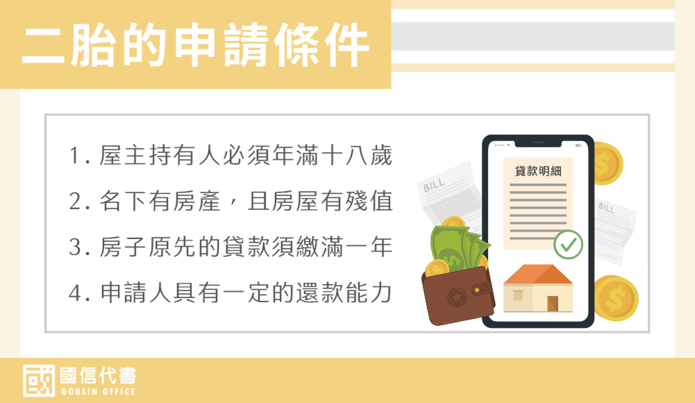 二胎的申請條件－國信代書事務所