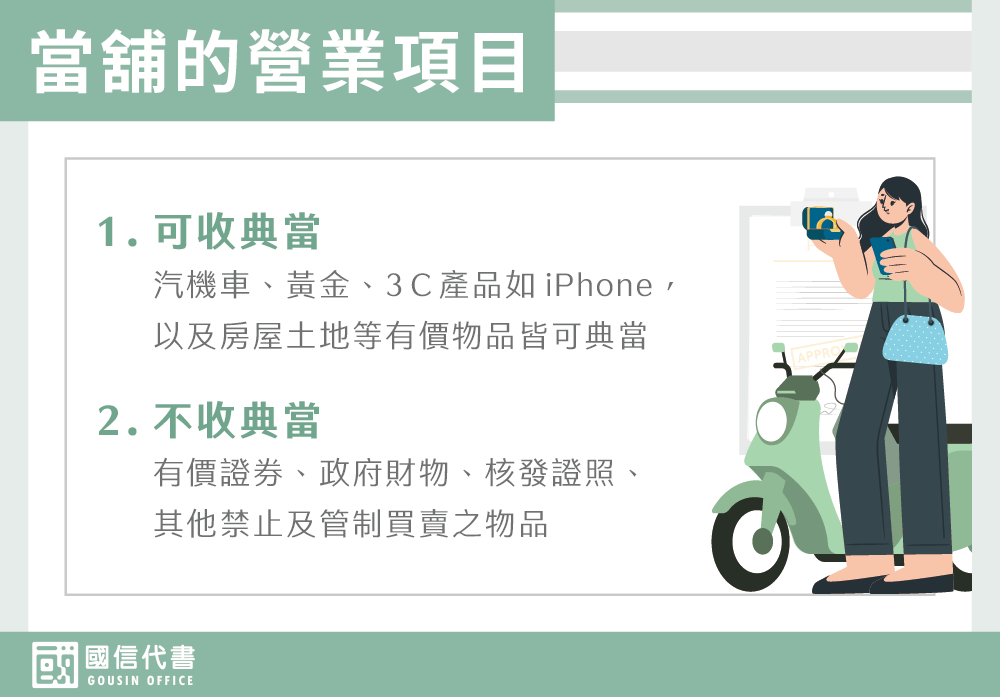 當舖的營業項目－國信代書事務所