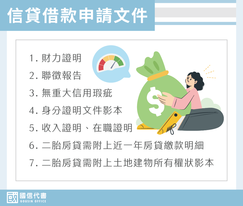 信貸借款申請文件－國信代書事務所