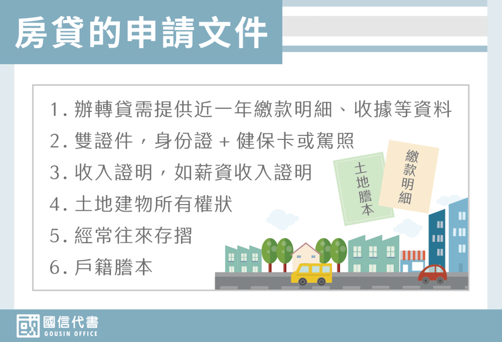 房貸的申請文件－國信代書事務所