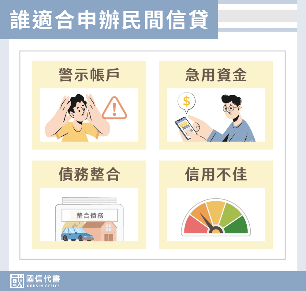 誰適合申辦民間信貸－國信代書事務所
