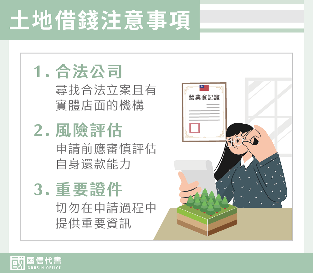 土地借錢注意事項－國信代書事務所