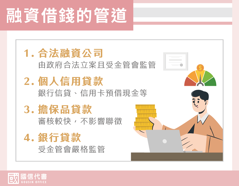 融資借錢的管道－國信代書事務所