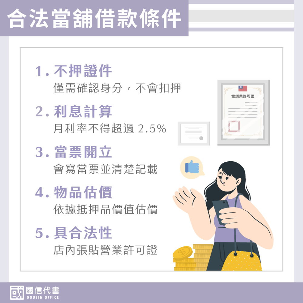 合法當舖借款條件－國信代書事務所