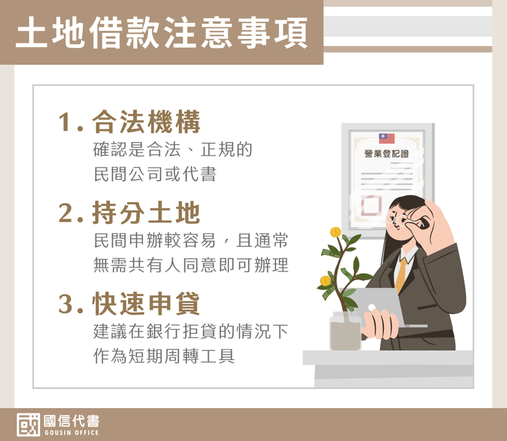 土地借款注意事項－國信代書事務所