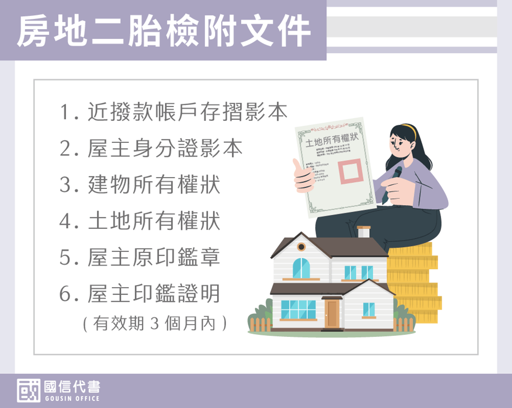 房地二胎檢附文件－國信代書事務所