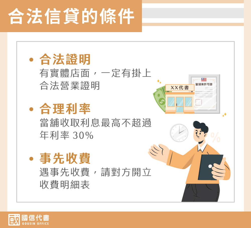 合法信貸的條件－國信代書事務所